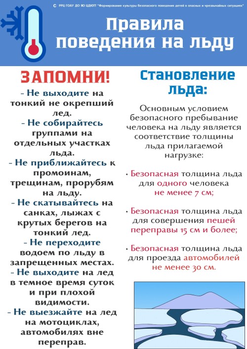 Правила поведения на льду